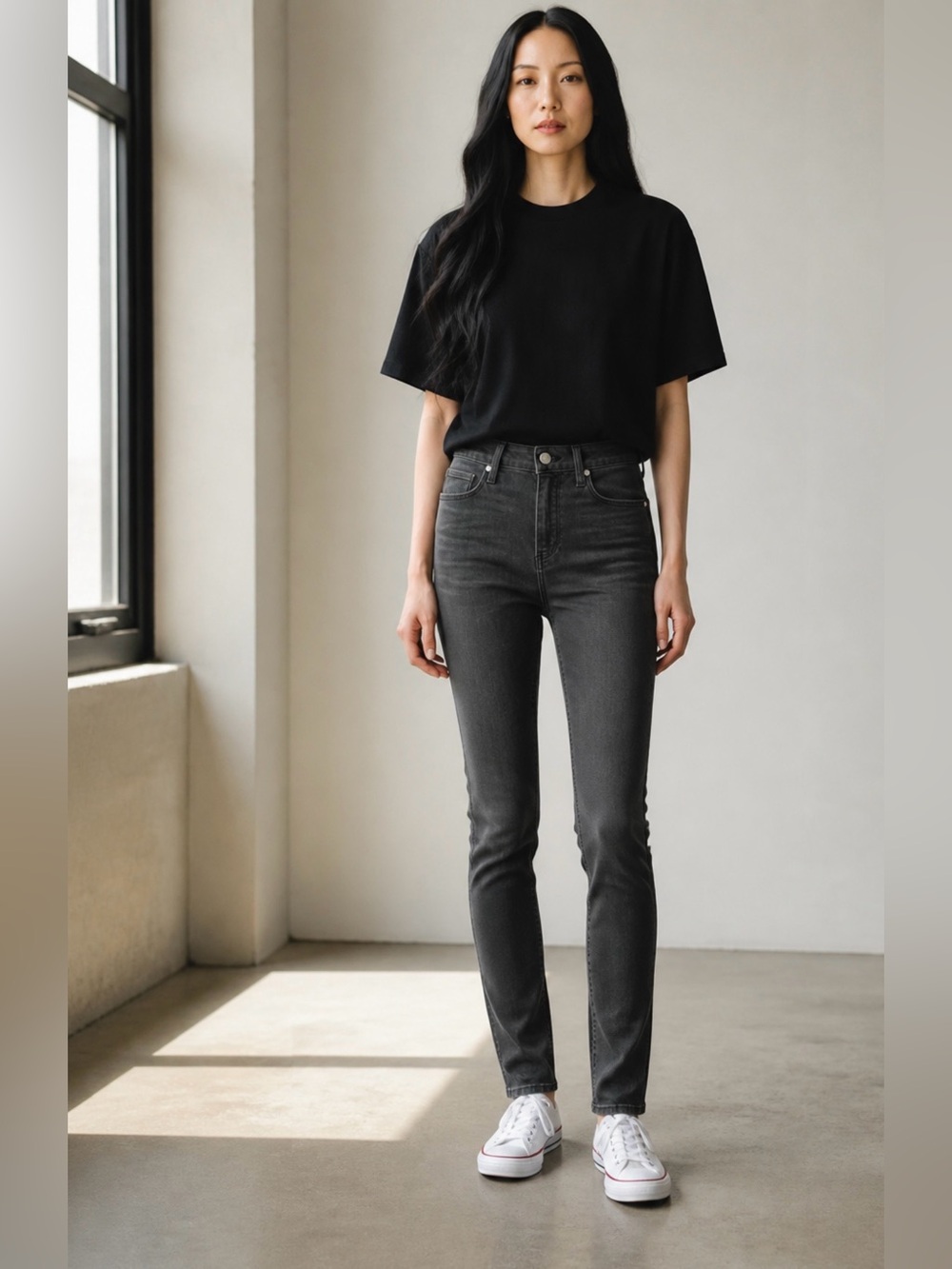 PAIGE Grey High Rise Skinny Jeans Stretch Denim Size 29